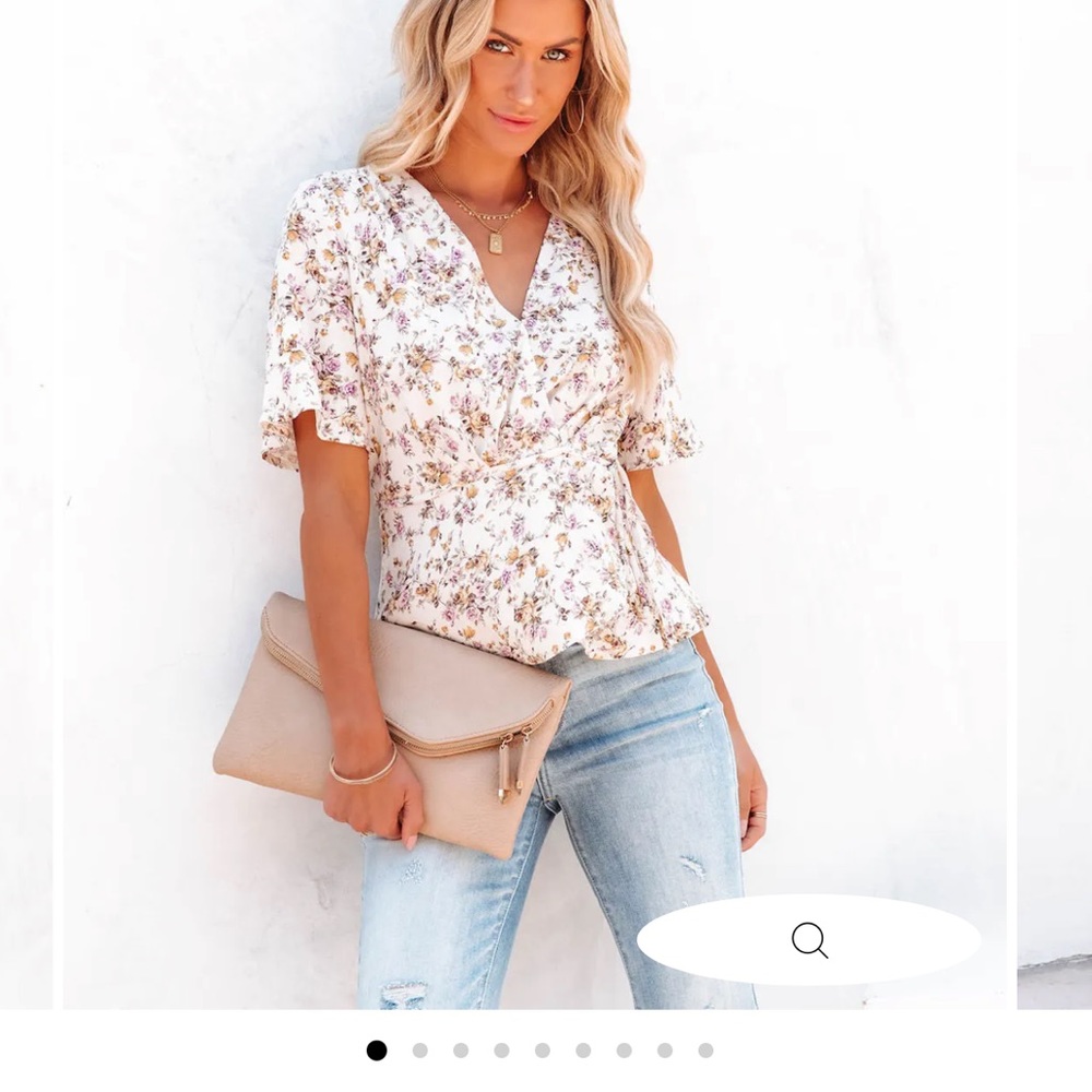 VENDEE FLORAL WRAP TOP